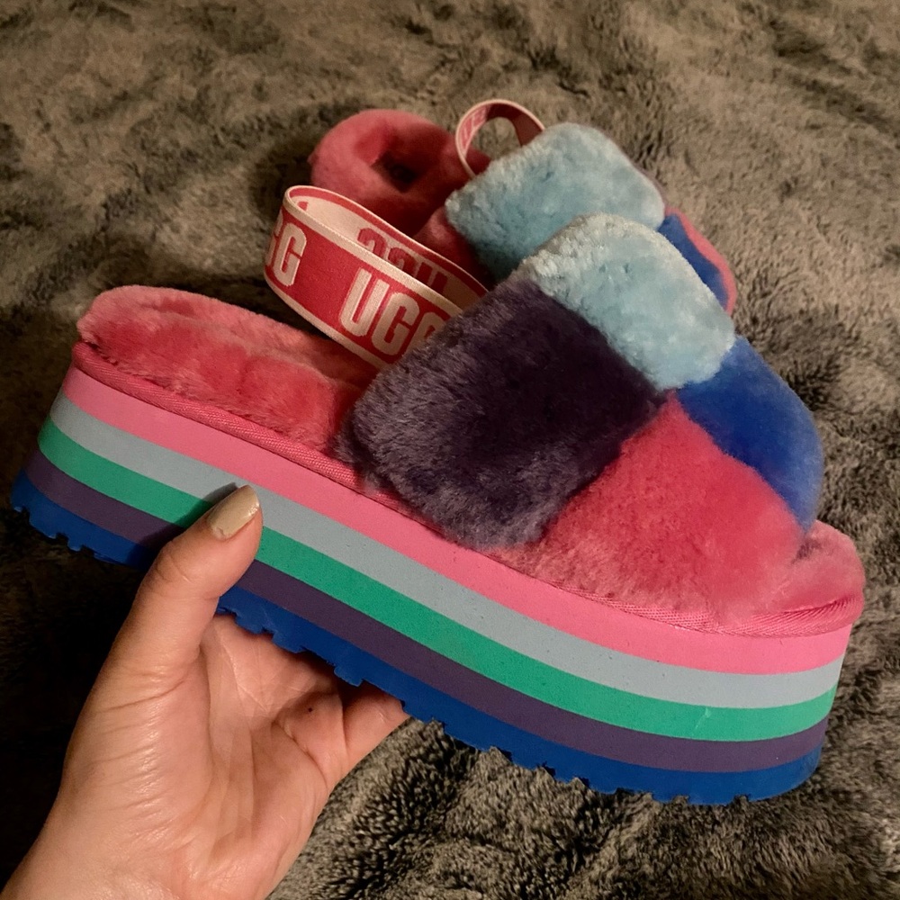 Ugg fluff yeah pride platform sandals